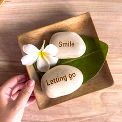 Inspirational Stones with Engraved Positive Words