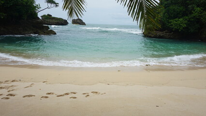 Ngliyep Beach Landscape in Malang  East Java  Indonesia 