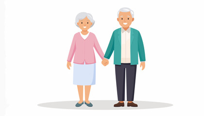 Elderly couple holding hands, representing love, companionship, and a long-lasting relationship between seniors in their golden years