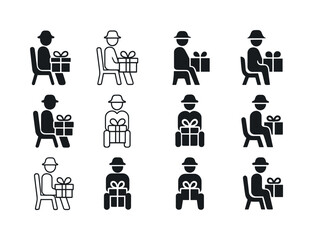 Relationship Milestone Icons. Personal milestones in relationshi