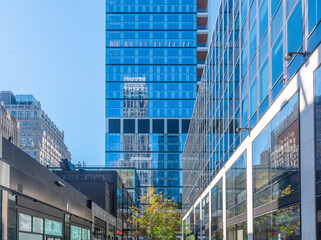 Modern buildings in Manhattan on a sunny day