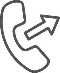 Telephone handset outline isolated on a transparent background Phone icon in flat style. Vector illustration on background. phone icon on round transparent Phone icon collection. Call sign. Vector