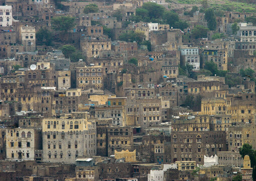 Fortified village in the mountain, Ibb Governorate, Jibla, Yemen