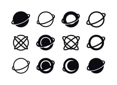 Round Logo Variations. Round. Icon set. Set Logo of round: spher