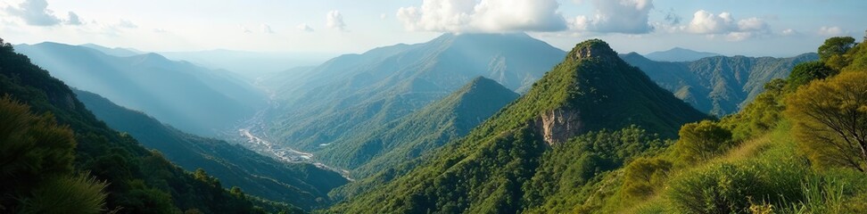 Naklejka premium Stunning vista of Guatape from the iconic rock Rich colors, idyllic setting , View, Travel, Royalty-free