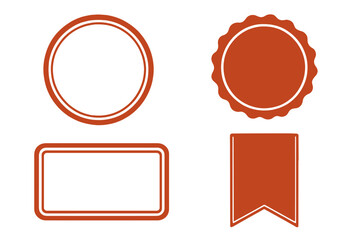 Different shapes of blank labels and badges for creative design projects showcasing versatility