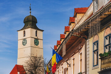 Council Tower and Historic Buildings in Sibiu