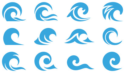 Nine Blue Swirling Wave waves swirls