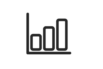 Black and white bar chart symbolizing business growth and financial data analysis