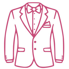 Elegant groom suit outline for weddings
