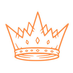 Elegant royal crown outline for decoration