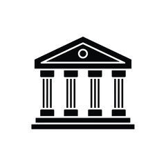 Fototapeta premium A simple black and white illustration of a classical building facade