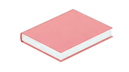 Fototapeta premium Pink Book on White Background