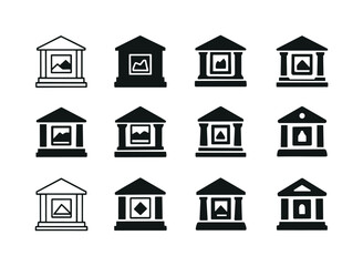 Fototapeta premium Museum Art Icons. The role of museums and collections in preserv