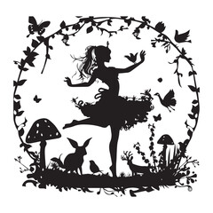 Fototapeta premium vector illustration of a fairy