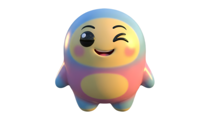 3d emoji emote for social media icon cute character design 