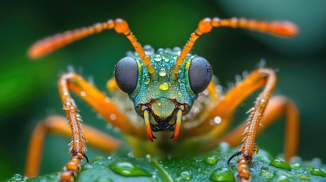 Close-Up Macro Shot of an Assassin Bug, for Nature Photography Backgrounds, Environment, Wildlife, Entomology, Insect Anatomy Wallpaper