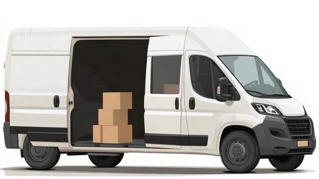 selective focus courier loading documents for intercity delivery