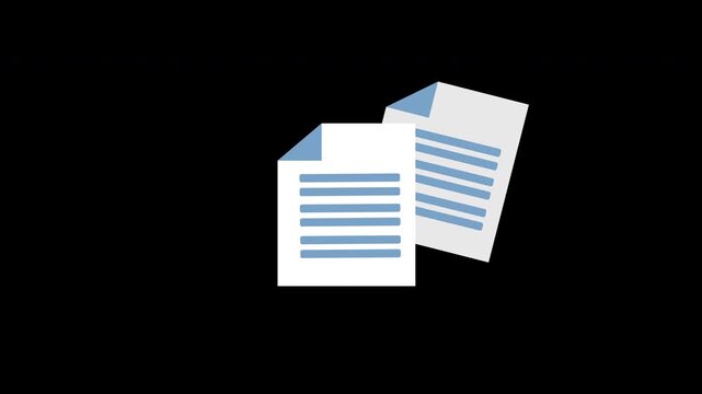 Magnifying glass with document 2d Animation