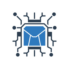 AI Email Icon - Mail Technology Icon
