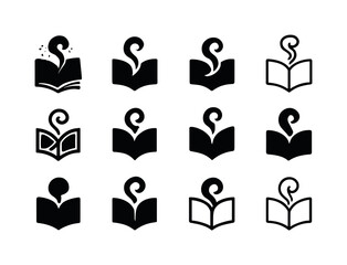 Dusty Tome Logos. dusty tome. Icon set. Set Logo of dusty tome: