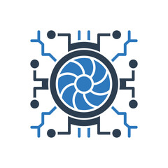 GPU Fan Icon - Computer Fan Icon - Ai Fan Icon