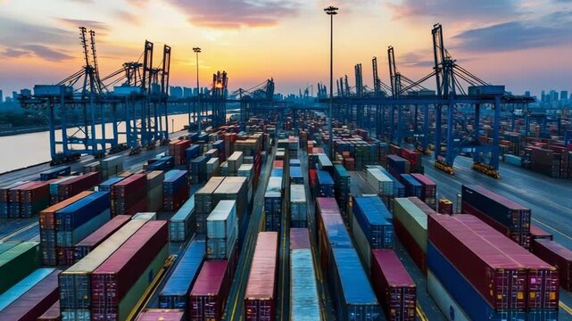 selective focus global shipping logistics