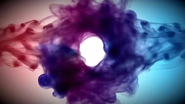 Abstract Swirling Smoke Cloud with Vibrant Colors.