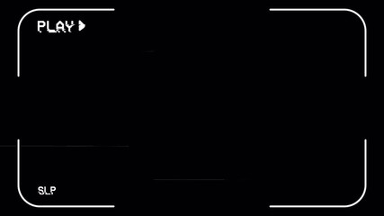 Retro VHS Camcorder Recording Screen Overlay Loop with Heavy Noise, Scanlines, and Playback Settings for 80s 90s Found Footage Look in 4K 4k video animation seamless loop