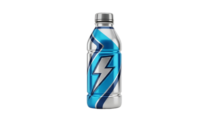 Electrifying Refreshment: A sleek bottle of invigorating energy drink is presented against a clean backdrop, capturing its cool, energizing essence and refreshing taste.