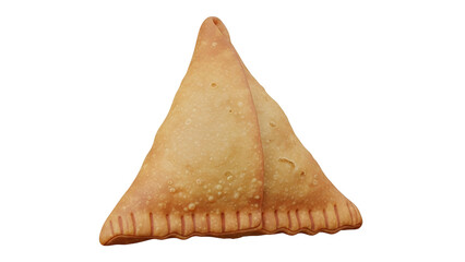 Golden Samosa Delight: A close-up shot of a perfectly formed, golden-brown samosa, its crispy exterior promising a flavorful, savory experience. 