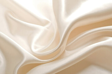 Obraz premium ivory color satin silk fabric rich background