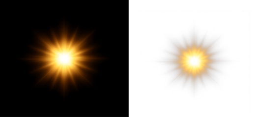 Spotlight flare burst for PNG effects
