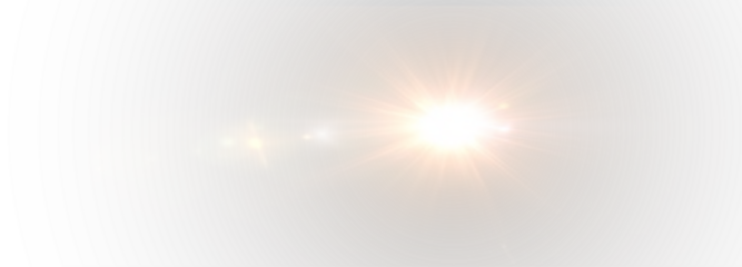 Radiant beam glow for creative layouts