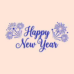 happy new year typography design