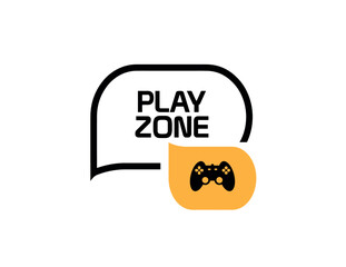 play zone sign on white background