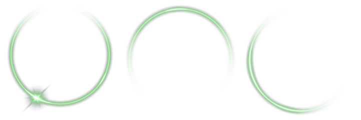 Ideal for sci-fi design, UI interface, cosmic backgrounds, vibrant tech posters and energy concept Neon glowing green rings with orbit effect and radial flare. Futuristic digital halo in dark space.