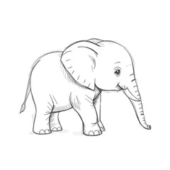 elephant cartoon coloring page