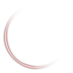 Glowing red neon circle on black and transparent background, vibrant luminous ring design. Png Red Energy Ring Overlay PNG on transparent background. Vector illustration. Futuristic minimal light art.