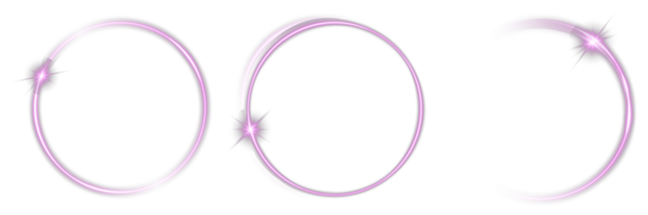A realistic PNG Overlay with transparent thunder flare—ideal for plasma, explosion, or sci-fi tech designs. Violet circle neon frame. Electric round border glowing ring. Violet circle neon border.