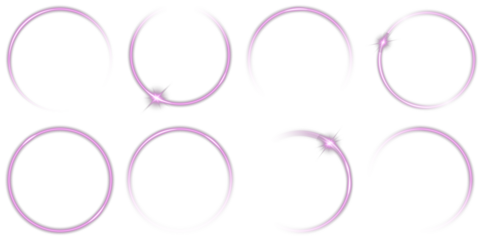 Glowing neon circle with blue, pink, and violet tones—ideal for three-dimensional PNG templates. Isolated clean background template for decoration. Futuristic spectrum illumination graphic element.