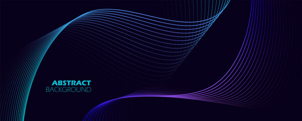 Bright color wavy lines. Futuristic abstract background for creative graphic design. Vector illustration.	