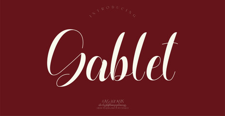 Gablet Sports minimal tech font letter set. Luxury vector typeface for company.