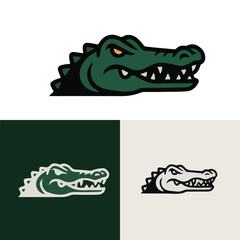 Crocodile face illustration graphic design