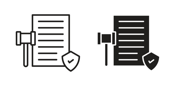 Code of conduct icons collection. Line vector sign, symbol for web and mobile
