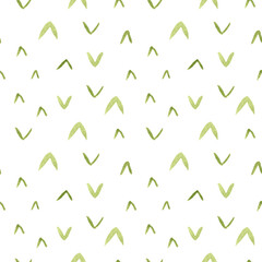 Soft Green Watercolor V-Shape Minimal Pattern