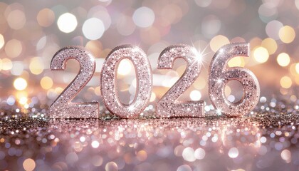 Sparkling crystal numbers 2025 on a glittering pink background for new year s celebration
