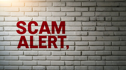 Fototapeta premium Stay vigilant! Spotting scams is vital in today's digital world. Protect yourself from fraud. Awareness is the first line of defense against deceptive schemes. #staysafe