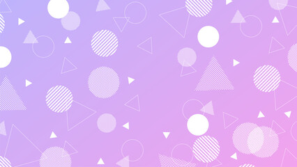 幾何学模様とグラデーションの背景【16:9素材シリーズ】