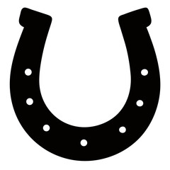 golden horseshoe isolated on black background